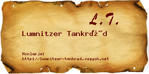 Lumnitzer Tankréd névjegykártya